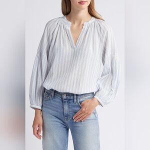 NWT Striped Blue & White Top